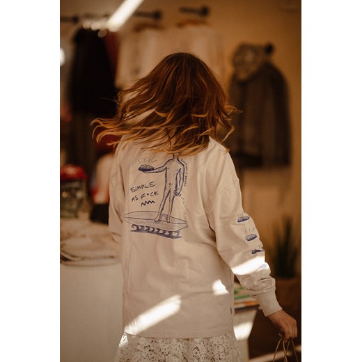 Simple As F*ck LS - Dirty White ze sklepu Surf Inc w kategorii Bluzki damskie - zdjęcie 187567864