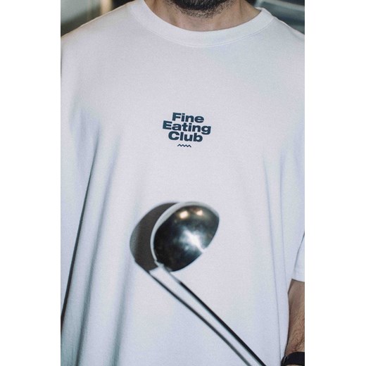 Fine Eating Club Tee - Paper White ze sklepu Surf Inc w kategorii Bluzki damskie - zdjęcie 187567963