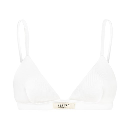 Stripe Lyocell Triangle Bra - Paper White ze sklepu Surf Inc w kategorii Biustonosze - zdjęcie 187568024