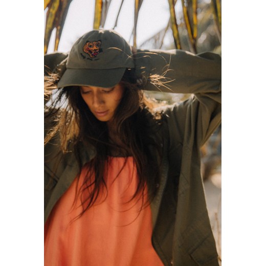 Mat Cat Soft Cap - Khaki Green ze sklepu Surf Inc w kategorii Czapki z daszkiem damskie - zdjęcie 187568133