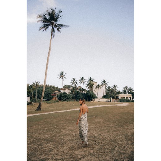 Twisted Ankle Dress - Animal Silk Blend ze sklepu Surf Inc w kategorii Sukienki - zdjęcie 187570033