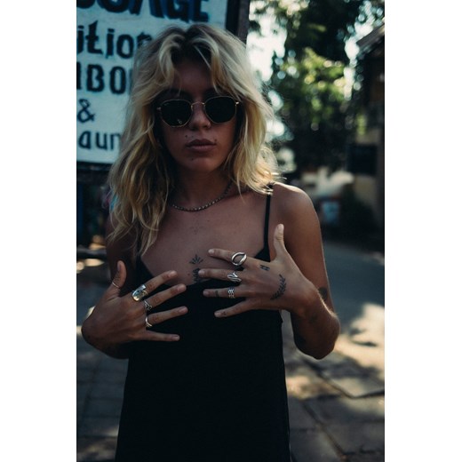 Mini Cupro Dress - Space Black ze sklepu Surf Inc w kategorii Sukienki - zdjęcie 187570230