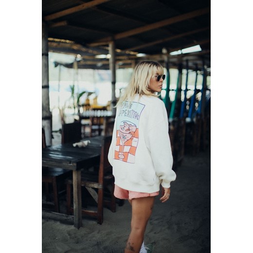 Wave Aperitivo Sweat - Vintage White ze sklepu Surf Inc w kategorii Bluzy damskie - zdjęcie 187570361