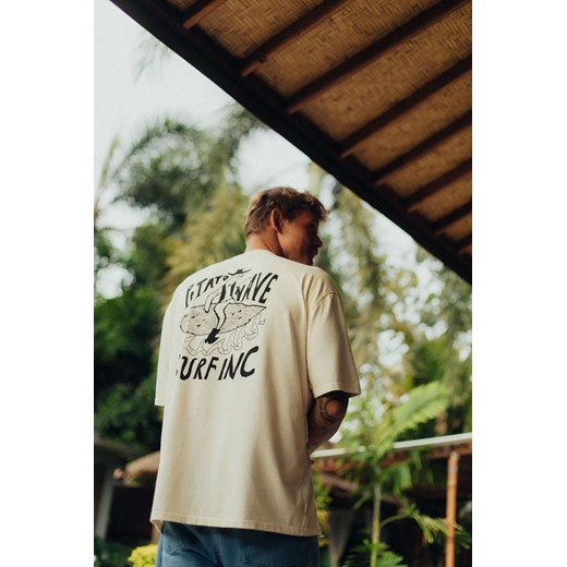 Potato Wave Tee - Super Natural ze sklepu Surf Inc w kategorii T-shirty męskie - zdjęcie 187570681