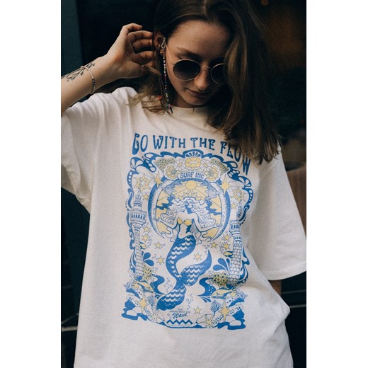 House Of Mermaids Box Tee - Vintage White ze sklepu Surf Inc w kategorii Bluzki damskie - zdjęcie 187571534
