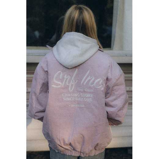 Cord Baseball Jacket - Pink Kush ze sklepu Surf Inc w kategorii Kurtki damskie - zdjęcie 187571631