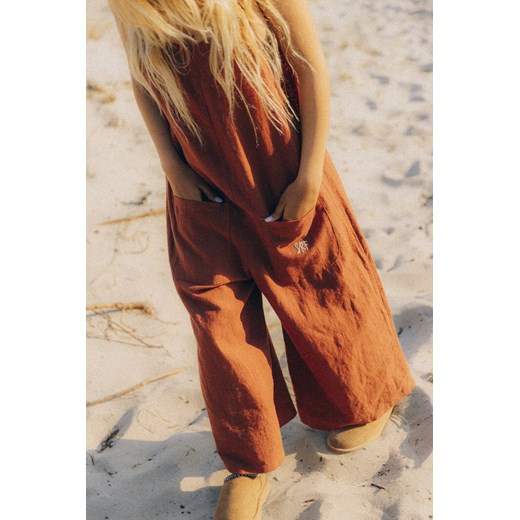 Linen Culotte Suit - Terra ze sklepu Surf Inc w kategorii Kombinezony damskie - zdjęcie 187571713