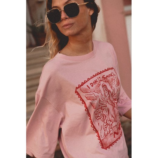 I Don't Smoke Box Tee - Pink Kush ze sklepu Surf Inc w kategorii Bluzki damskie - zdjęcie 187571811