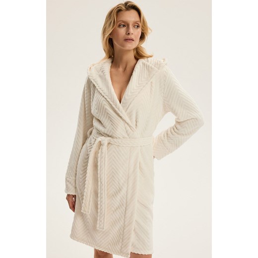 Esotiq krótki szlafrok damskie Corsico 44038-01X, Kolor kremowy, Rozmiar L/XL, Esotiq ze sklepu Primodo w kategorii Szlafroki damskie - zdjęcie 187572991