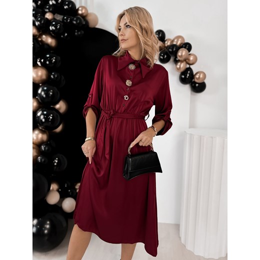 sukienka perigny bordowa one size ze sklepu UBRA w kategorii Sukienki - zdjęcie 187573254