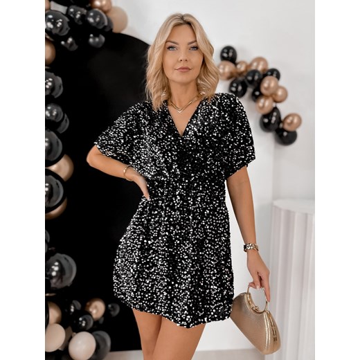 sukienka montres srebrno-czarna one size ze sklepu UBRA w kategorii Sukienki - zdjęcie 187573383