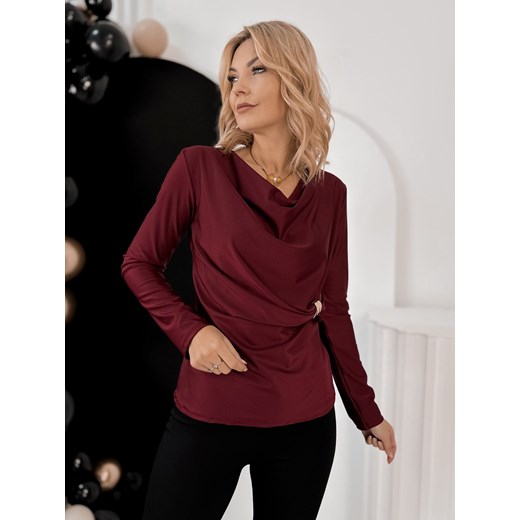 bluzka albane bordowa one size ze sklepu UBRA w kategorii Bluzki damskie - zdjęcie 187573413