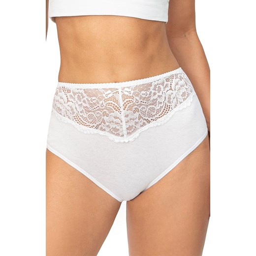 Donna bawełniane figi z wysokim stanem białe 243, Kolor biały, Rozmiar S, Donna ze sklepu Intymna w kategorii Majtki damskie - zdjęcie 187573492