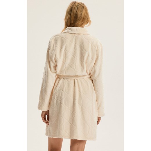 Esotiq ciepły szlafrok damski Coco 43932-01X, Kolor kremowy, Rozmiar L/XL, Esotiq ze sklepu Intymna w kategorii Szlafroki damskie - zdjęcie 187573534