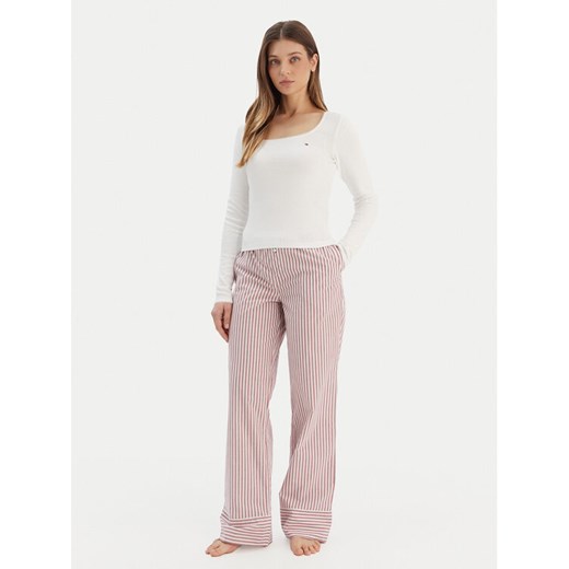 Tommy Hilfiger Piżama UW0UW06143 Écru Regular Fit ze sklepu MODIVO w kategorii Piżamy damskie - zdjęcie 187574470