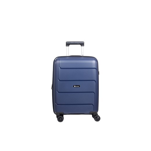 Granatowa walizka kabinowa z polipropylenu poszerzana Hard Class ze sklepu Słoń Torbalski w kategorii Walizki - zdjęcie 187574664