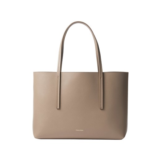 Calvin Klein Damski shopper Kobiety Sztuczna skóra taupe jednolity ze sklepu vangraaf w kategorii Torby Shopper bag - zdjęcie 187574770