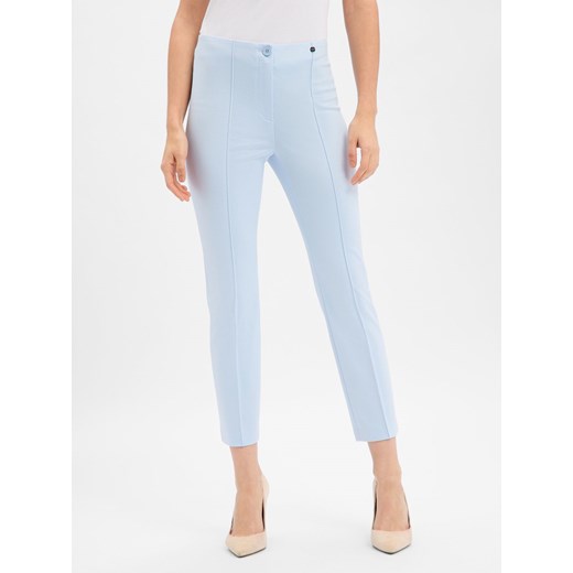 Marc Cain Damskie spodnie materiałowe Kobiety jasnoniebieski jednolity ze sklepu vangraaf w kategorii Spodnie damskie - zdjęcie 187574801