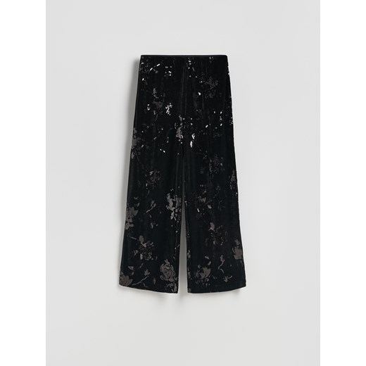 Reserved - Spodnie z cekinami - czarny ze sklepu Reserved w kategorii Spodnie damskie - zdjęcie 187574962