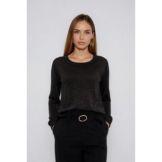 Sweter z wiskozy czarny ze sklepu Moodo.pl w kategorii Swetry damskie - zdjęcie 187574984