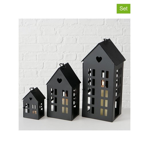 Boltze Lampiony (3 szt.) &quot;Alamo&quot; w kolorze czarnym ze sklepu Limango Polska w kategorii Świeczniki - zdjęcie 187577984