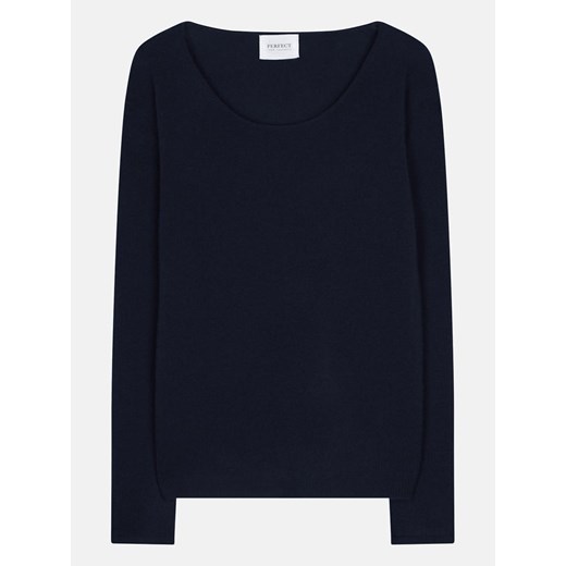 Perfect Cashmere Kaszmirowy sweter &quot;Lindsay&quot; w kolorze granatowym ze sklepu Limango Polska w kategorii Swetry damskie - zdjęcie 187578013