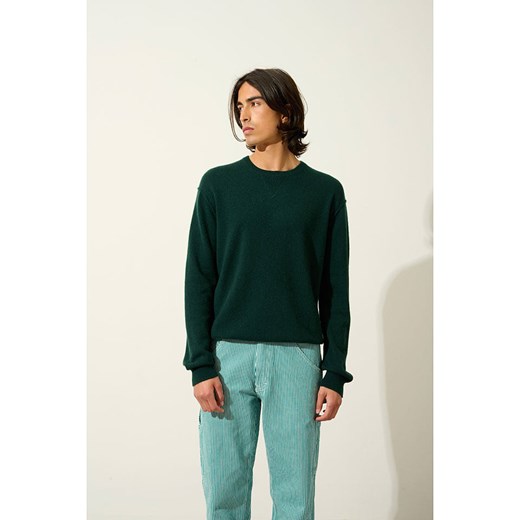 AUTHENTIC CASHMERE Kaszmirowy sweter &quot;Nolan&quot; w kolorze ciemnozielonym ze sklepu Limango Polska w kategorii Swetry męskie - zdjęcie 187578113