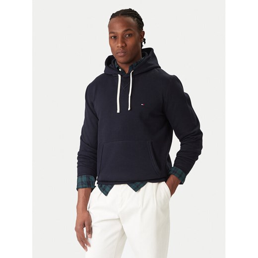 Tommy Hilfiger Bluza Essential MW0MW37230 Granatowy Regular Fit ze sklepu MODIVO w kategorii Bluzy męskie - zdjęcie 187579343