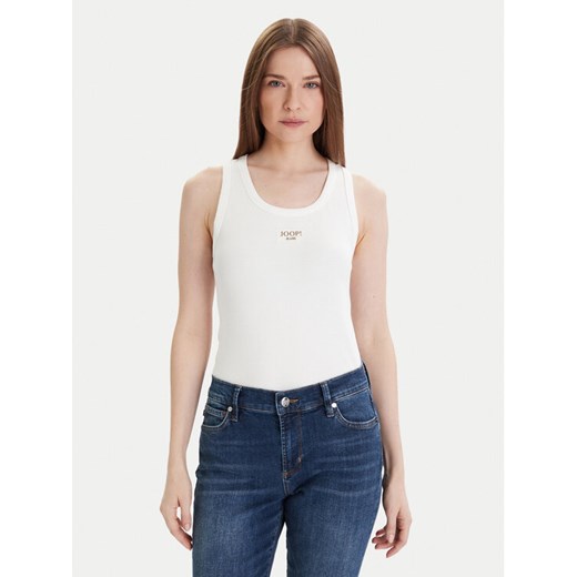 JOOP! Jeans Top 30046103 Biały Slim Fit ze sklepu MODIVO w kategorii Bluzki damskie - zdjęcie 187579390