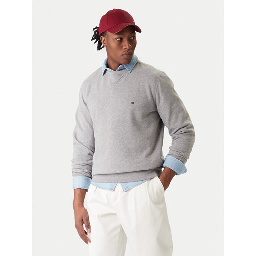 Tommy Hilfiger Bluza Essential MW0MW37232 Szary Regular Fit ze sklepu MODIVO w kategorii Bluzy męskie - zdjęcie 187579404