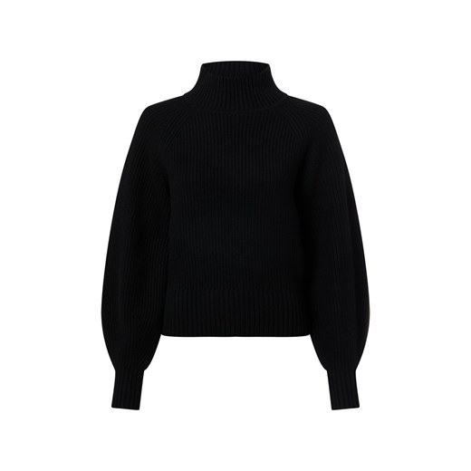 HUGO Damski sweter z dzianiny z wełną i kaszmirem - Sorellasio Kobiety czarny jednolity ze sklepu vangraaf w kategorii Swetry damskie - zdjęcie 187579840