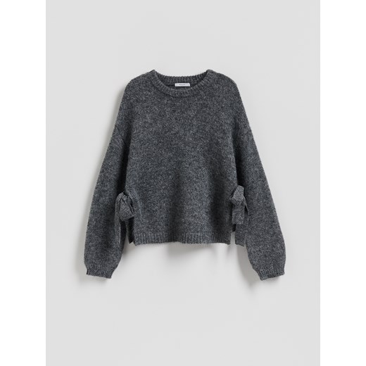 Reserved - Sweter z kokardkami - ciemnoszary ze sklepu Reserved w kategorii Swetry damskie - zdjęcie 187580082