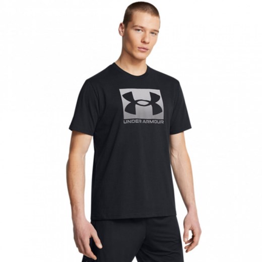 Męski t-shirt z nadrukiem Under Armour UA M Boxed Sports Updated Ss - czarny ze sklepu Sportstylestory.com w kategorii T-shirty męskie - zdjęcie 187580241