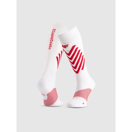 Męskie skarpety narciarskie 4F 4FRAW25UFSOM352 - białe ze sklepu Sportstylestory.com w kategorii Skarpetki męskie - zdjęcie 187580513