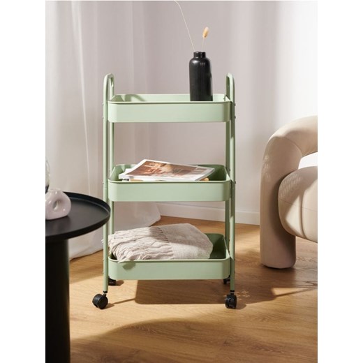 Sinsay - Trzypoziomowy regał na kółkach - zielony ze sklepu Sinsay w kategorii Regały i witryny - zdjęcie 187581042
