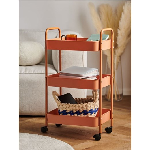 Sinsay - Trzypoziomowy regał na kółkach - pomarańczowy ze sklepu Sinsay w kategorii Regały i witryny - zdjęcie 187581044