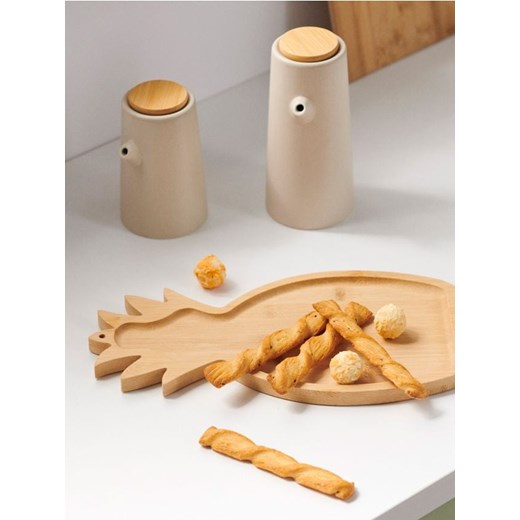 Sinsay - Bambusowy talerz w kształcie ananasa - beżowy ze sklepu Sinsay w kategorii Talerze - zdjęcie 187581072