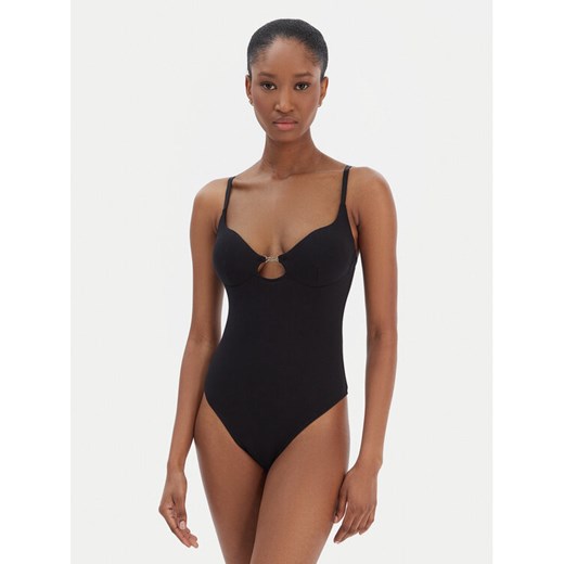 KARL LAGERFELD Body B1W47049 Czarny Slim Fit ze sklepu MODIVO w kategorii Body damskie - zdjęcie 187582143