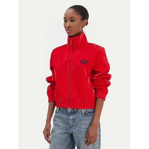 adidas Bluza adicolor Holiday JY2616 Czerwony Regular Fit ze sklepu MODIVO w kategorii Bluzy damskie - zdjęcie 187582162