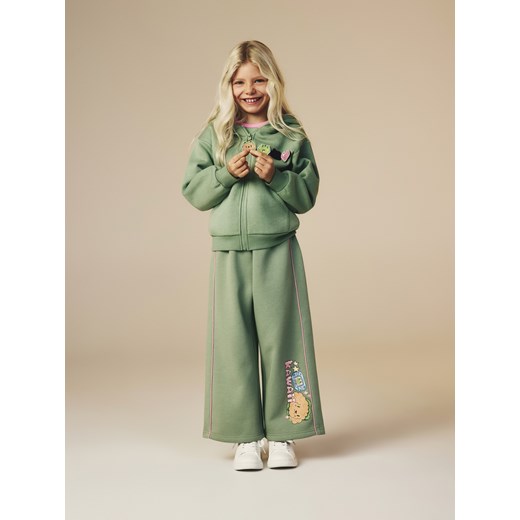 Reserved - Bluza z aplikacją Boffie & Poko - zielony Reserved 128 (7-8 lat) Reserved