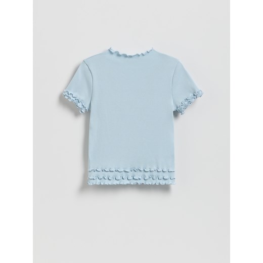 Reserved - Prążkowany t-shirt - jasnoniebieski Reserved 128 (7-8 lat) Reserved