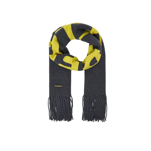 Szalik PINKO Ojos Azules Sciarpa AI 24-25 BLK01 104313 A26I Szary ze sklepu eobuwie.pl w kategorii Szaliki i chusty damskie - zdjęcie 187583783