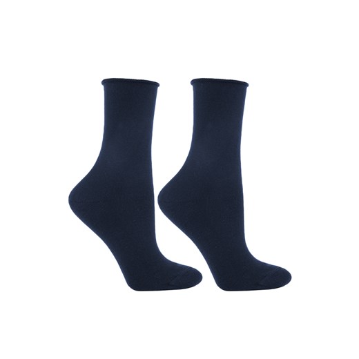 Moraj SMD300-002 Medical skarpety za kostkę, prążkowany ściągacz navy ze sklepu kontri.pl w kategorii Skarpetki damskie - zdjęcie 187584183