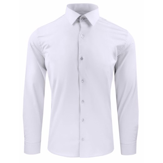 Męska Koszula Wizytowa, Taliowany Krój - Victorio - Biała KSDWVCTO825SL ze sklepu JegoSzafa.pl w kategorii Koszule męskie - zdjęcie 187584234