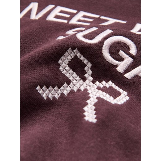 Reserved - Bluza z haftem - ciemnobrązowy Reserved 146/152 (10-11 lat) Reserved