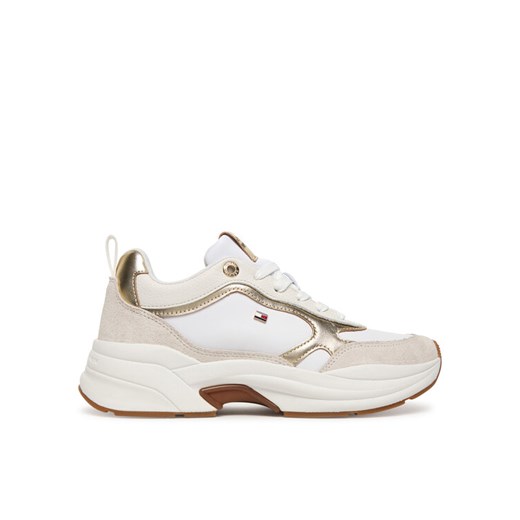 Tommy Hilfiger Sneakersy Th Chunky Runner Metallic FW0FW09204 Écru ze sklepu MODIVO w kategorii Buty sportowe damskie - zdjęcie 187585320