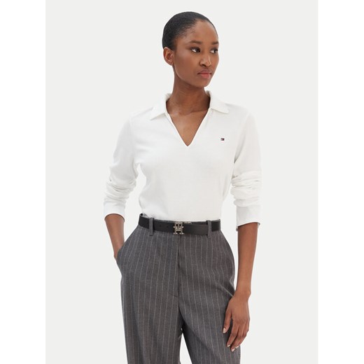 Tommy Hilfiger Bluzka Modern Cody WW0WW47850 Biały Slim Fit ze sklepu MODIVO w kategorii Bluzki damskie - zdjęcie 187585324