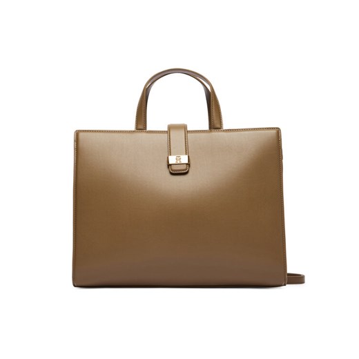 Tommy Hilfiger Torebka Th Heritage Satchel AW0AW18287 Brązowy ze sklepu MODIVO w kategorii Torebki damskie - zdjęcie 187585380