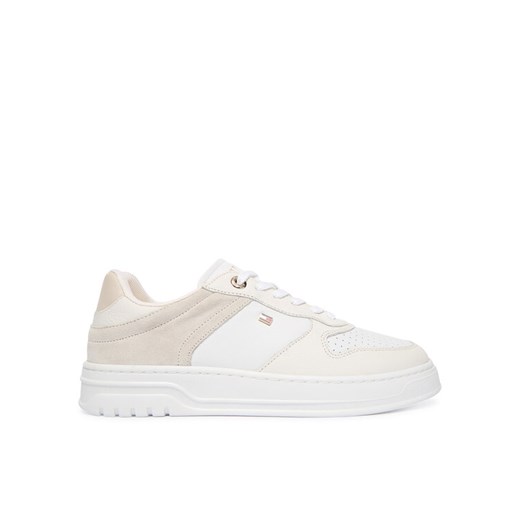 Tommy Hilfiger Sneakersy Th Sporty Cupsole Tumbled Ltr FW0FW09024 Écru ze sklepu MODIVO w kategorii Buty sportowe damskie - zdjęcie 187585470