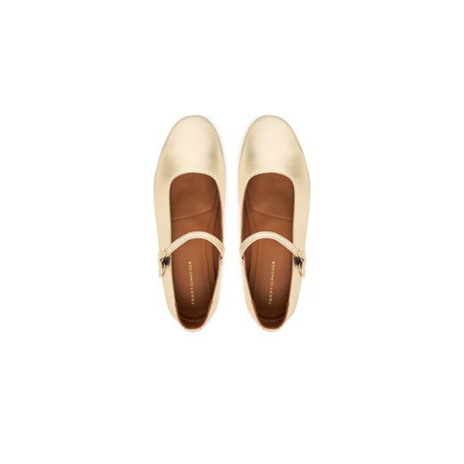 Tommy Hilfiger Baleriny Hilfiger Gold Ballerinas FW0FW09320 Złoty ze sklepu MODIVO w kategorii Balerinki - zdjęcie 187585972